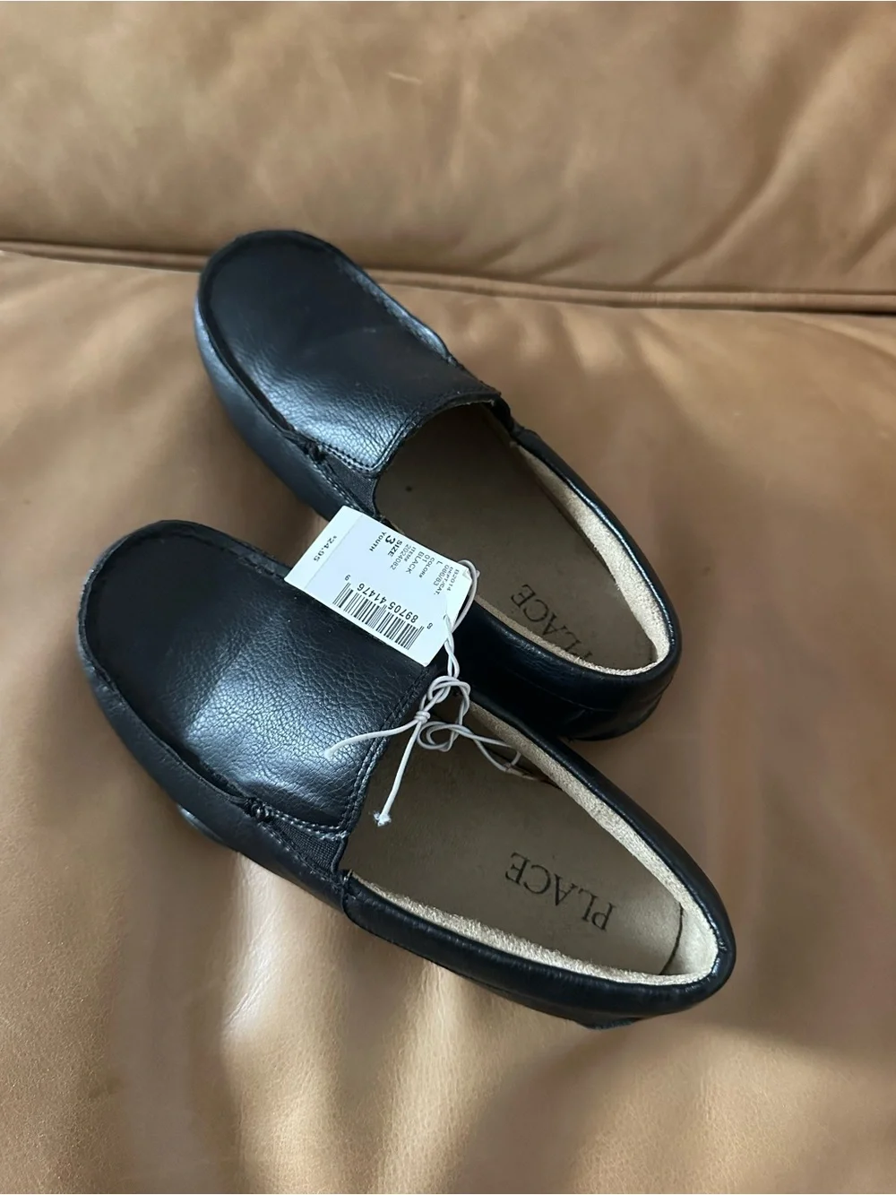 THE CHILDREN’S PLACE Boys' Black Slip-On Dress Loafers